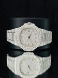 41MM Fully Iced Baguette Bar Moissanite Patek Philippe Watch