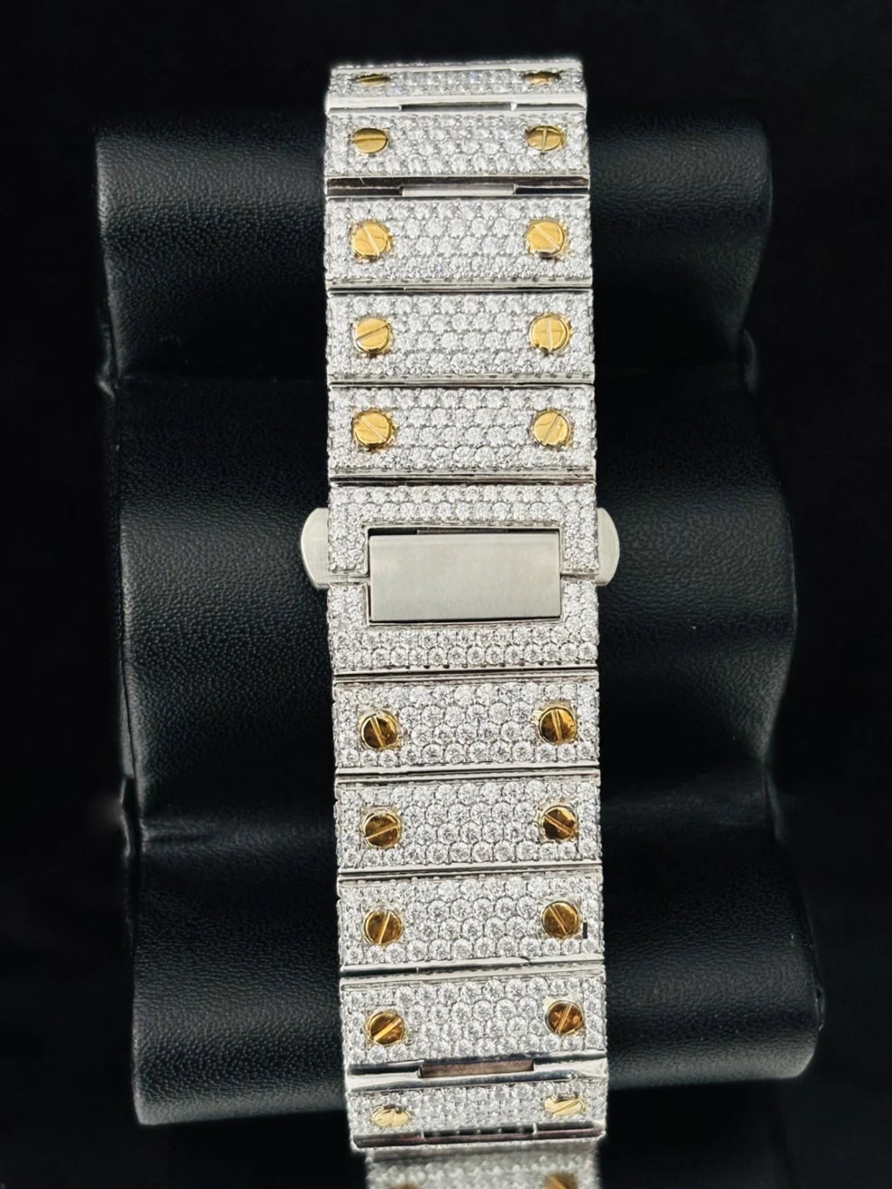 Men's VVS Parrot Roman Number Studded Moissanite Diamond Watch