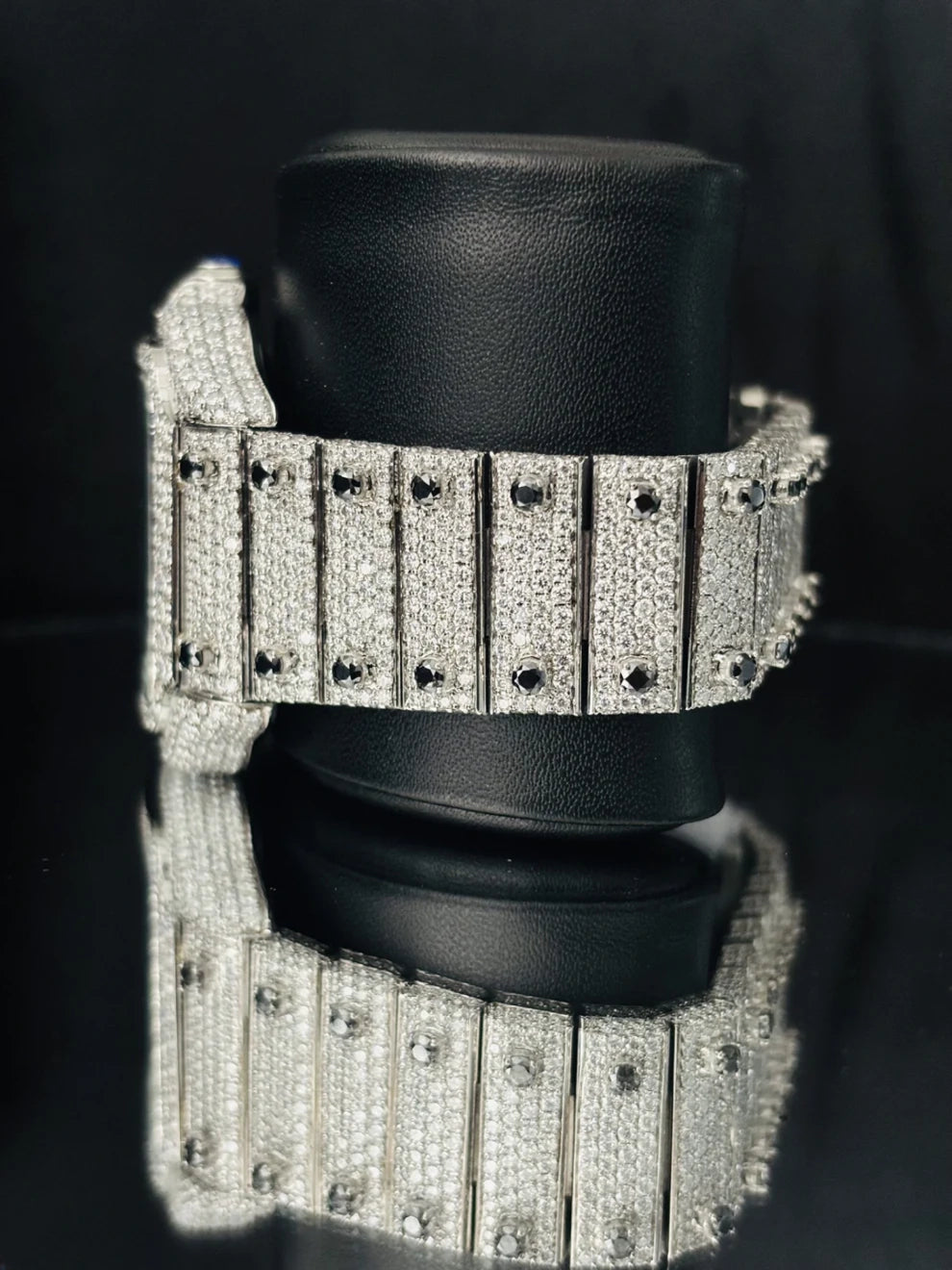 Roman Dial Fully Studded Moissanite Diamond Watch