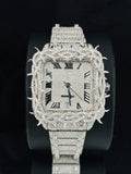 Roman Number Iced Out Thorn Crown Moissanite Watch