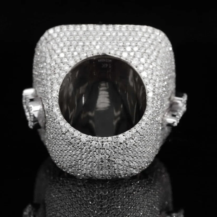 back view of the Full pave diamond championship ring design