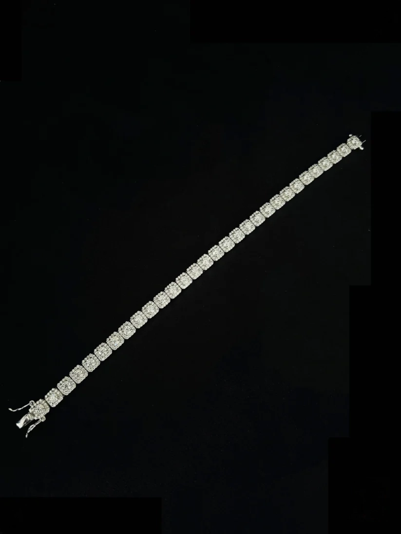 Iced-out bust down luxury tennies bracelet for girlfriend