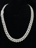 14MM Iced Out Cuban Link Moissanite Rappers Chain For Men