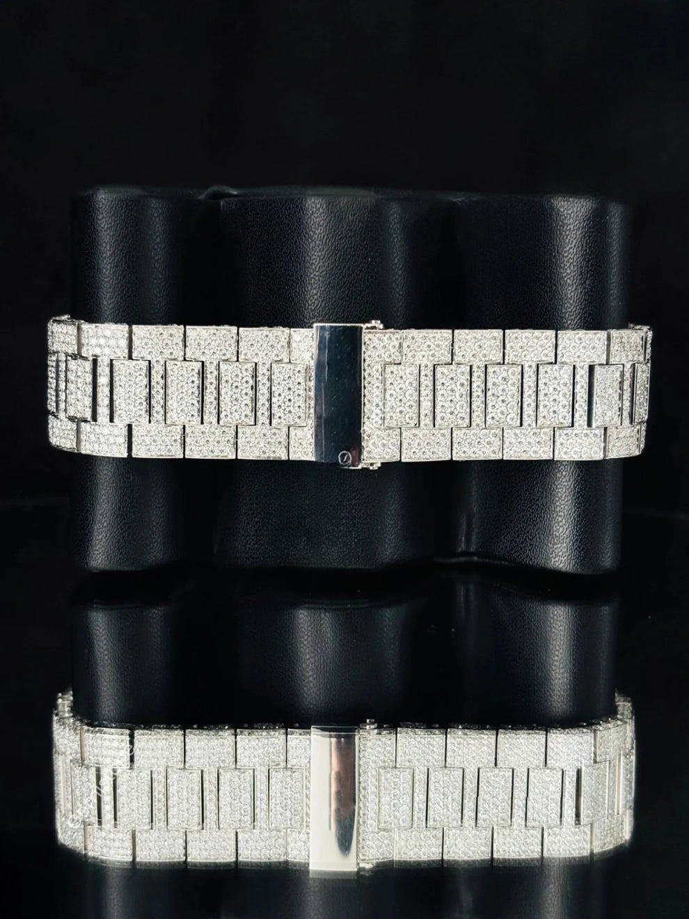 41MM Fully Iced Baguette Bar Moissanite Patek Philippe Watch