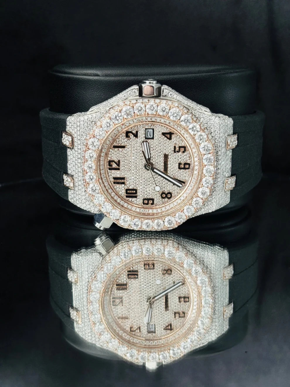 VVS Moissanite Iced Out Stainless Steel Diamond Watch
