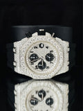 Multi Chronograph Rubber Straps Iced Out Moissanite Watch