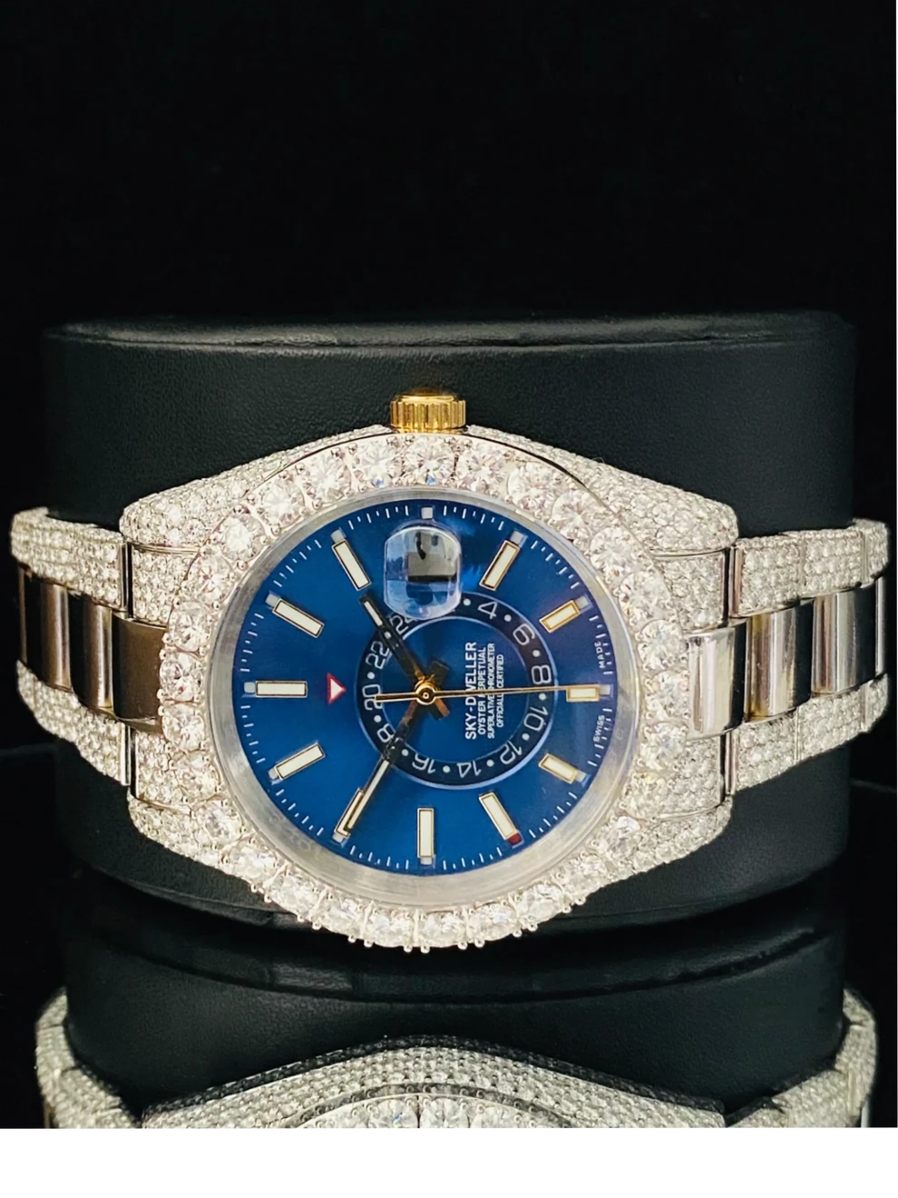 Sky Dweller Studded Moissanite Diamond Watch for Men's