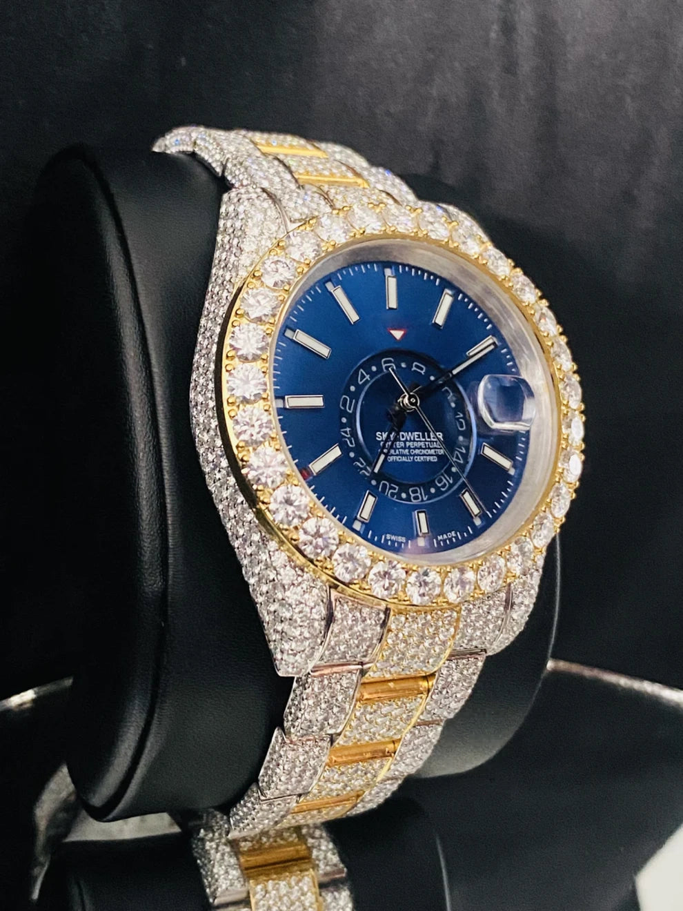 41MM Sky Dweller Moissanite Iced Out Watch For Men