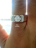 Round Cut Lab Diamond Engagement Ring For Men