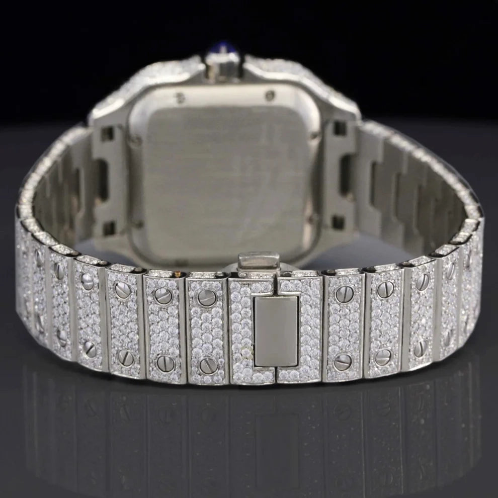 Men's VVS Moissanite Hip Hop Fully Iced Out Luxury Watch