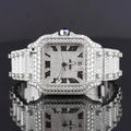 Men's Fully Iced Bust Down Moissanite Diamond Wrist Watch