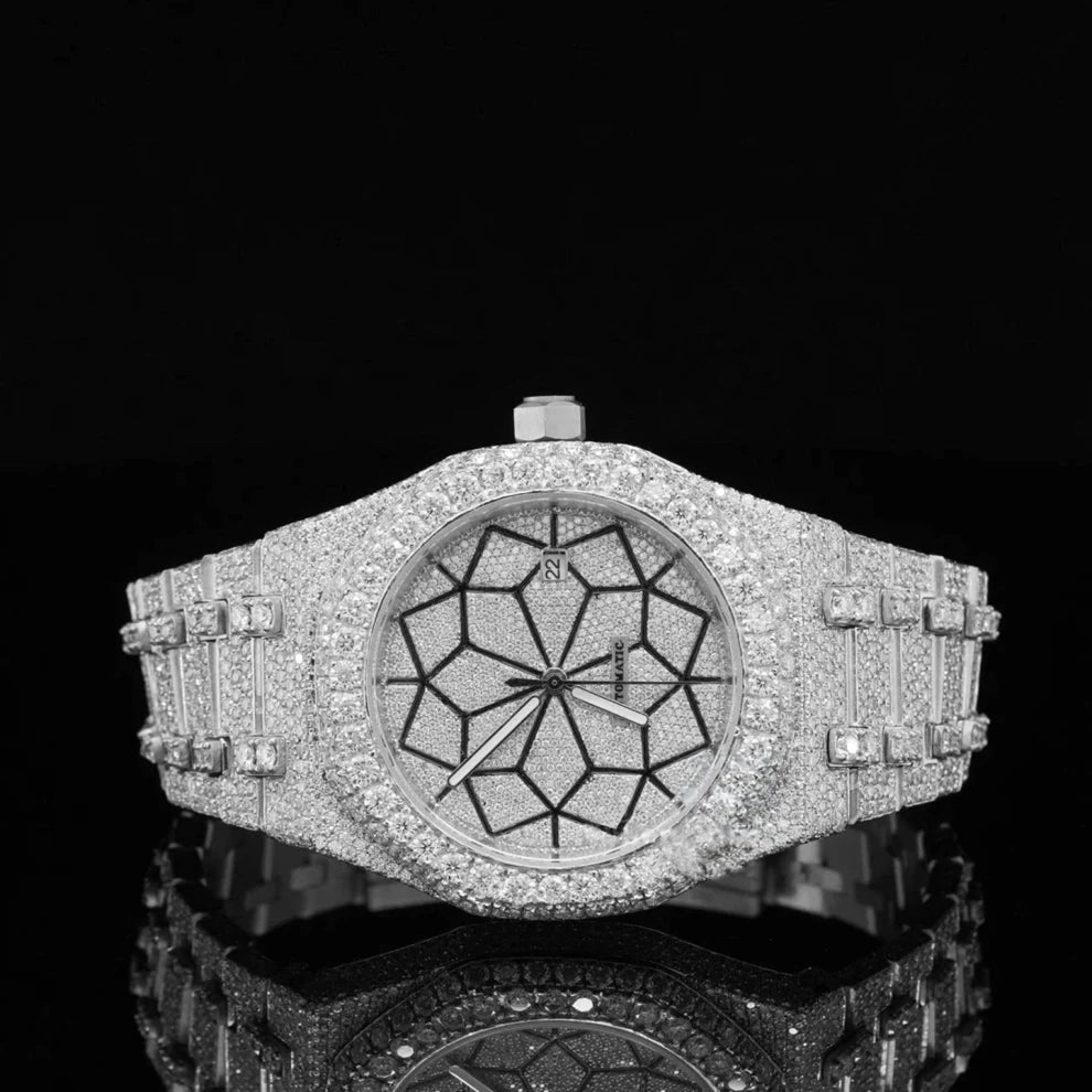 Men's New Trendy Style VVS Moissanite Diamond Watch