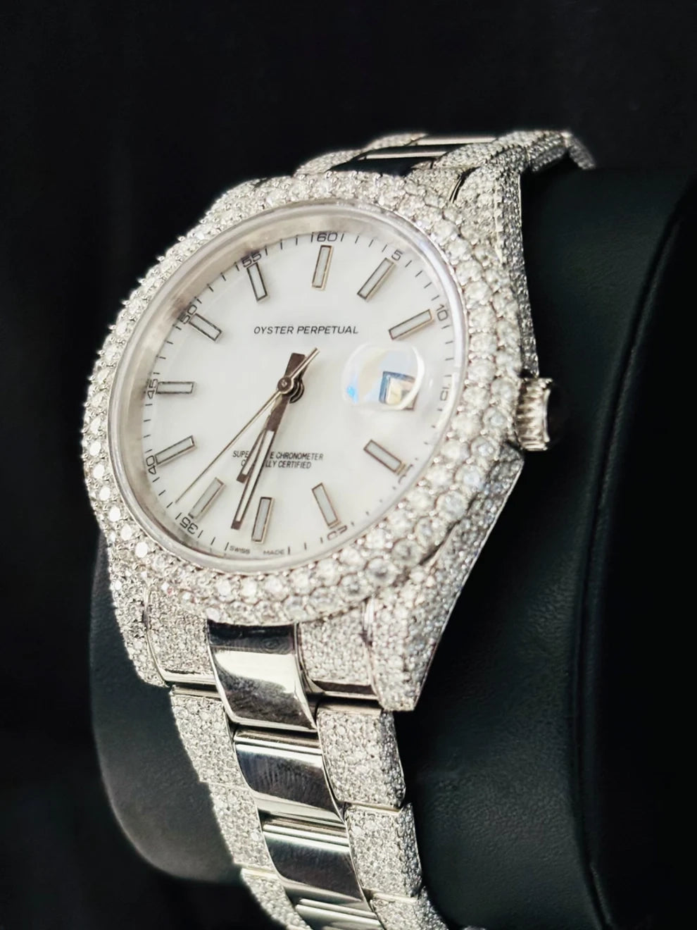 Fully Ice Out White Dial Luxury Moissanite Watch