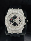 Studded Multi Chronograph Dial Moissanite Diamond Watch