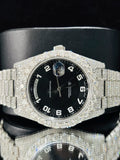 Black Dial Hip Hop Moissanite Diamond Stud Watch