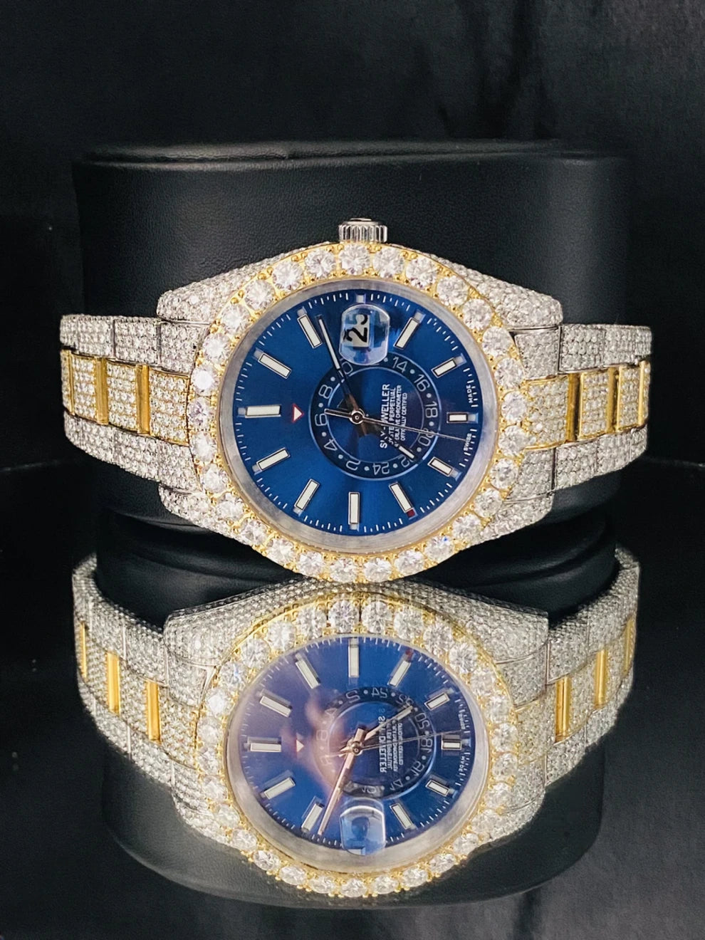 41MM Sky Dweller Moissanite Iced Out Watch For Men