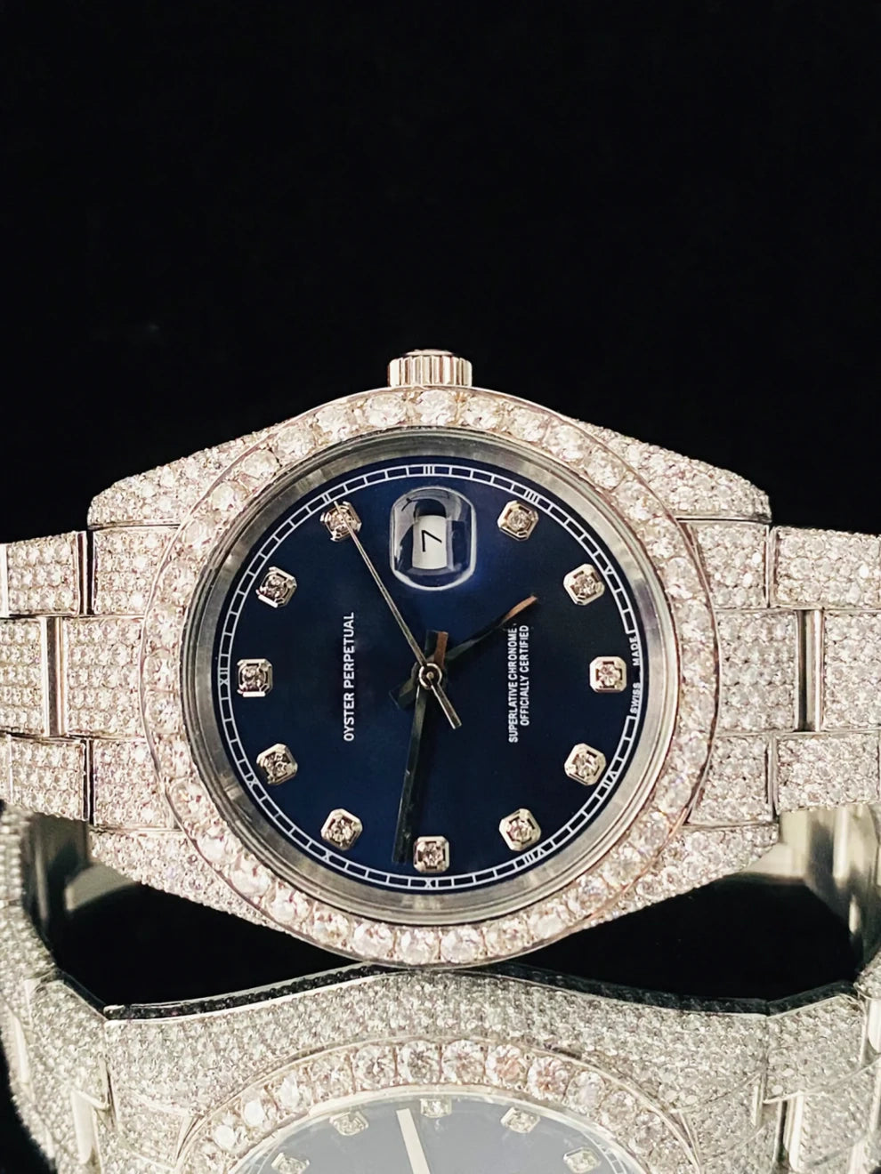 Men's 41MM VVS Moissanite Fully Iced Out Luxury Watch