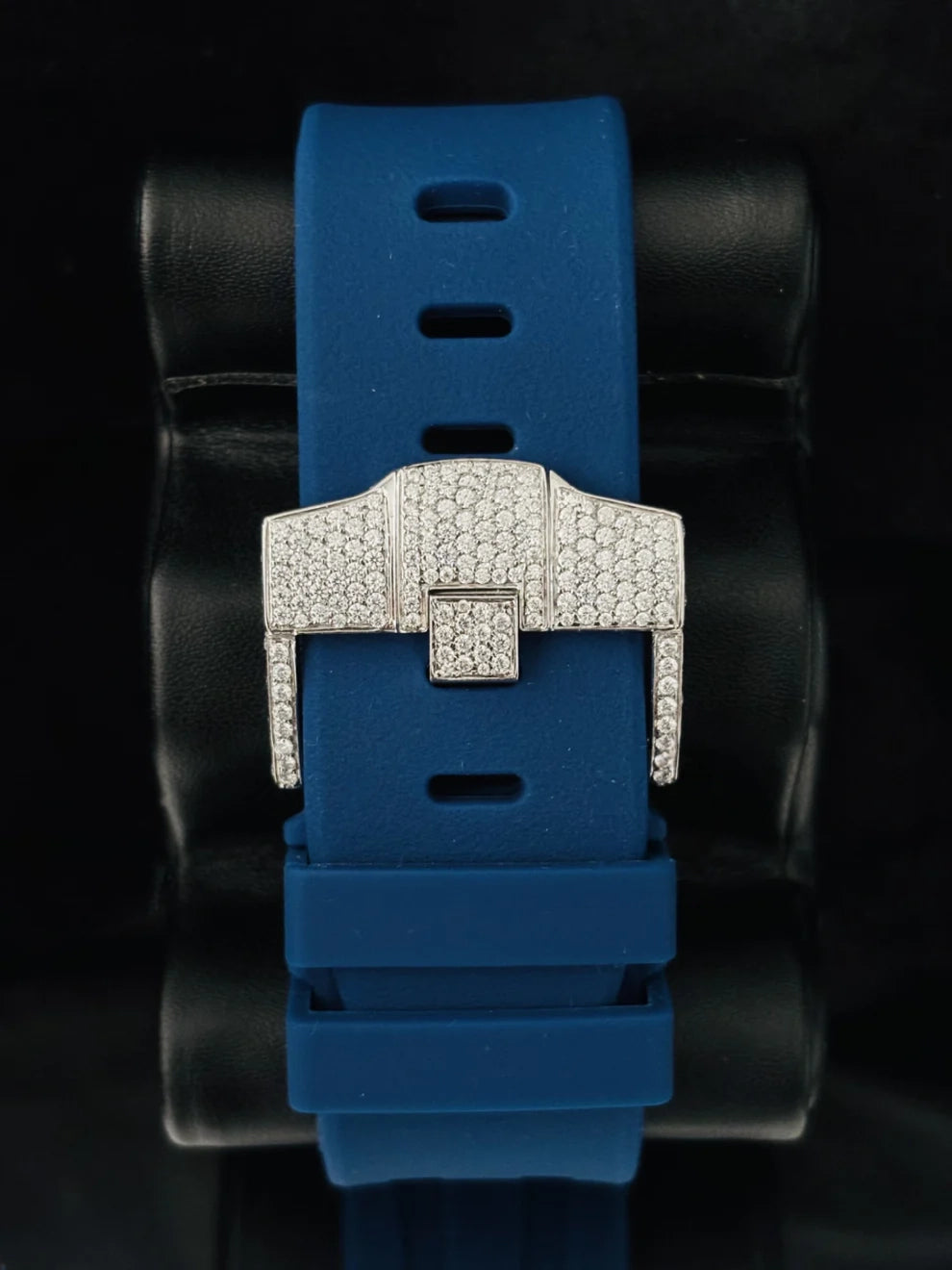 Rose Gold Plated Colorful Arabic Number Moissanite Watch