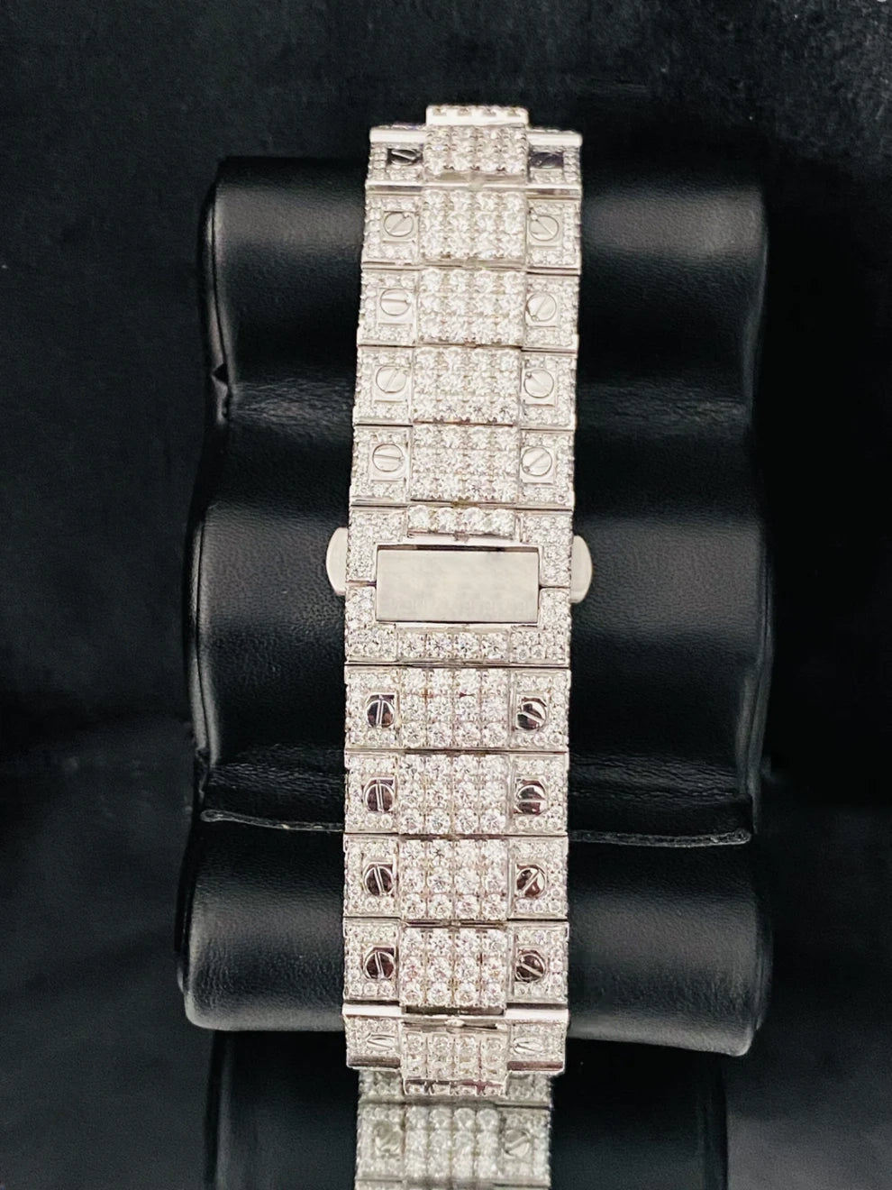 Roman Dial Fully Iced Out Moissanite Diamond Watch