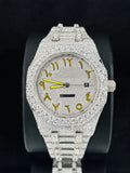Luxury 41MM Fully Studded Dial Automatic Moissanite Watch