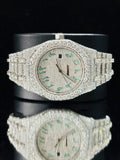Arabic Dial Fully Iced Out VVS Moissanite Watch For Sale