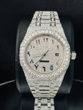 Color Full Dial Fully Ice Out Moissanite Diamond Watch
