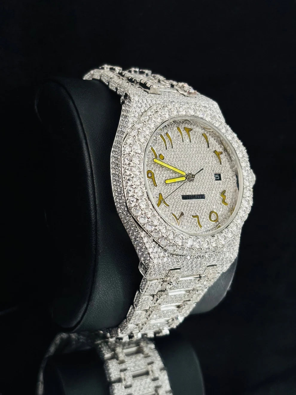 Luxury 41MM Fully Studded Dial Automatic Moissanite Watch