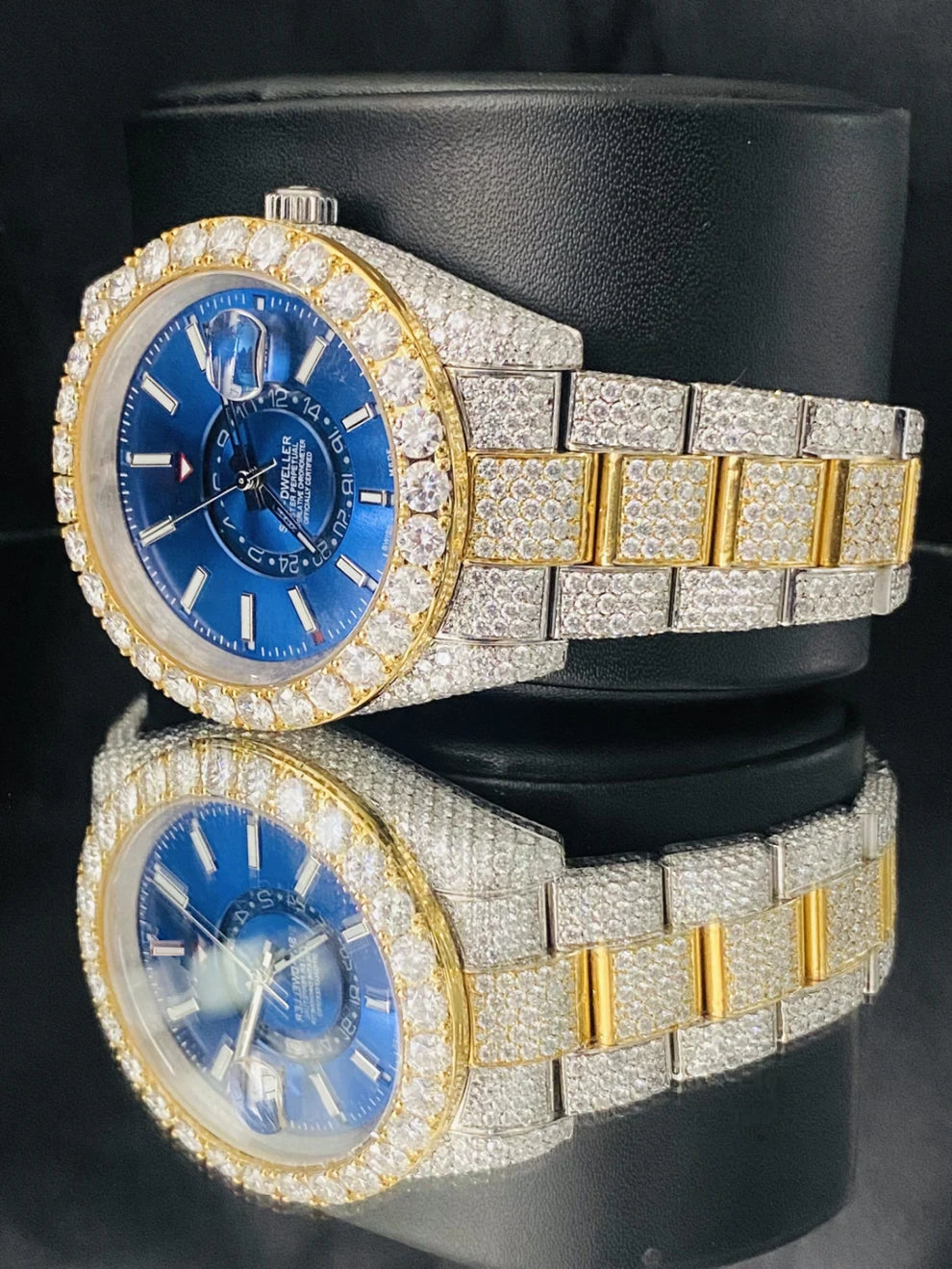 41MM Sky Dweller Moissanite Iced Out Watch For Men