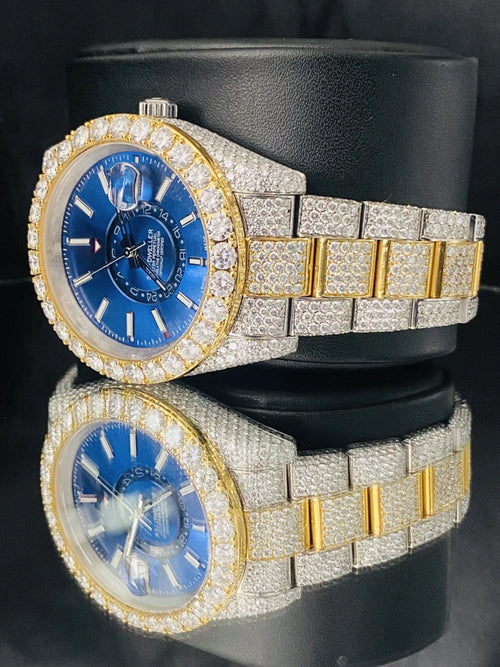 41MM Sky Dweller Moissanite Iced Out Watch For Men