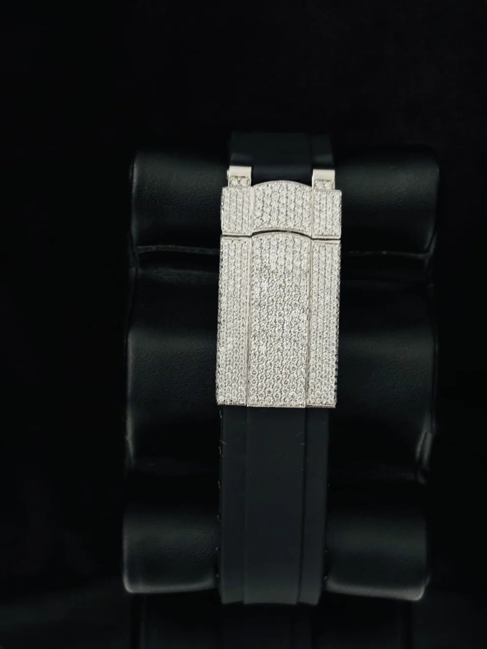Luxury Roman Dial Iced Out Moissanite Automatic Watch