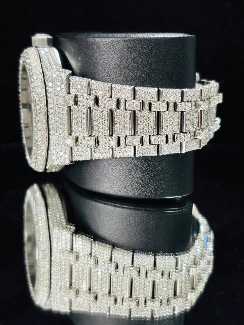 Arabic Dial Fully Iced Out VVS Moissanite Watch For Sale
