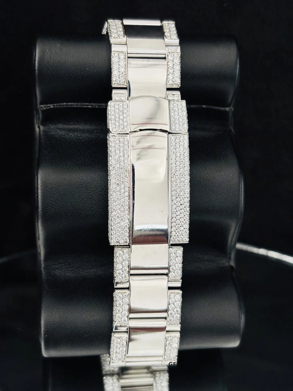 41MM Men Luxury Black Dial Iced Moissanite Watch