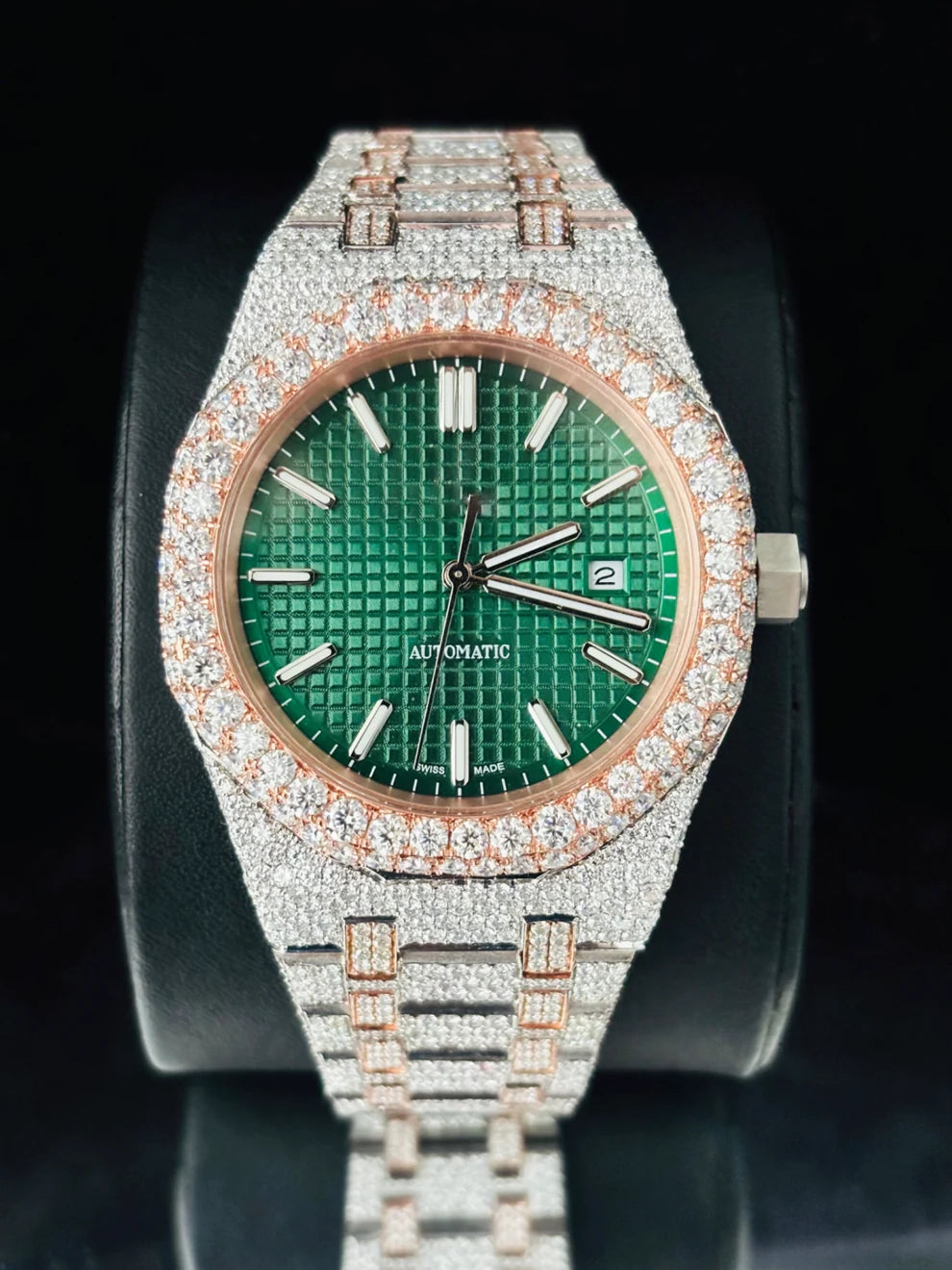 Unique Dial Full Ice Out VVS Moissanite Hip Hop Watch For Men