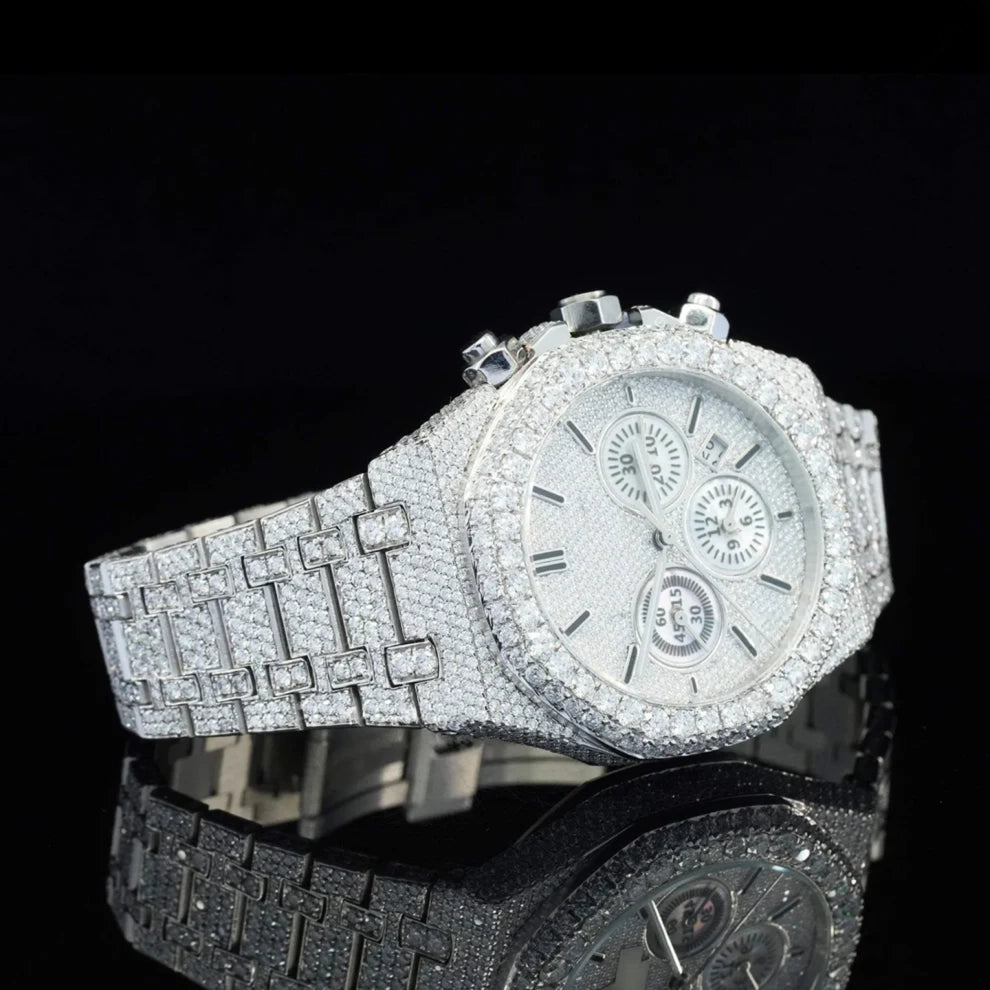 Chronograph Multi Dial Custom Hip Hop Moissanite VVS Watch