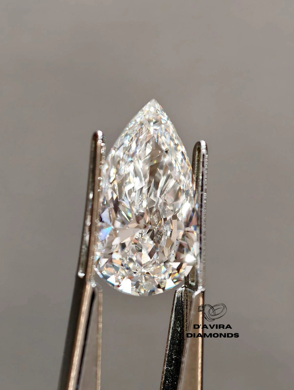 VVS1 D Color Pear Cut Lab Grown Loose Diamond