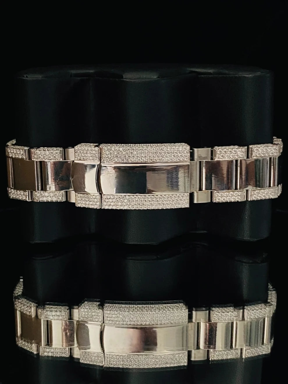 Sky Dweller Studded Moissanite Diamond Watch for Men's