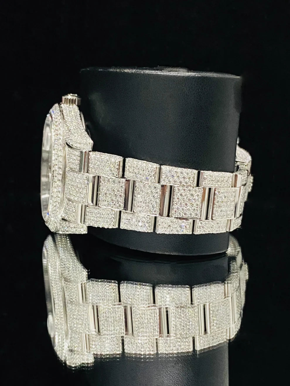 Buy Stainless Steel Hip Hop Fully Ice Out Moissanite Watch