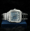 Luxury Men's Stainless Steel Iced Out Bezel Iced Watch