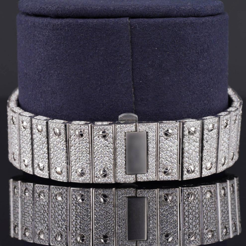 Men's 41MM Roman Numeric Fully Hip Hop Iced Out Watch