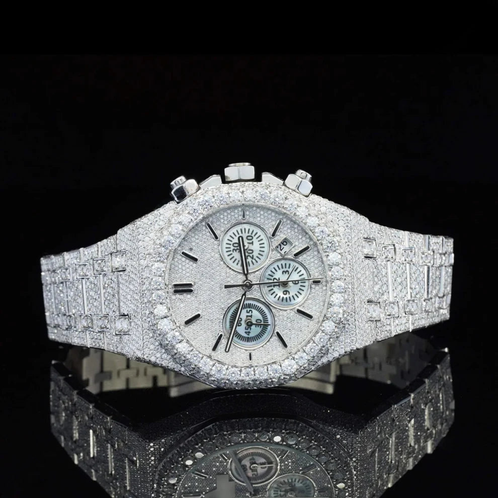 Chronograph Multi Dial Custom Hip Hop Moissanite VVS Watch