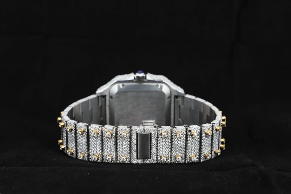 Stainless Steel VVS Fully Bust Down Iced Out Moissanite Watch