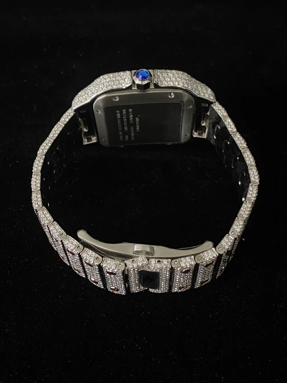 Classic Fully Iced Out Two Tone Roman Dial Moissanite Watch