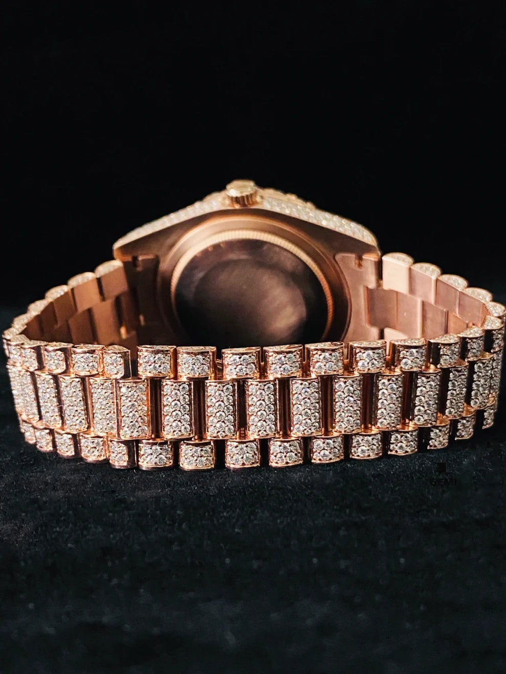 41MM Roman Dial Fully Iced Out Custom VVS Moissanite Watch