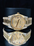 VVS Studded Roman Number Bust Down Moissanite Watch