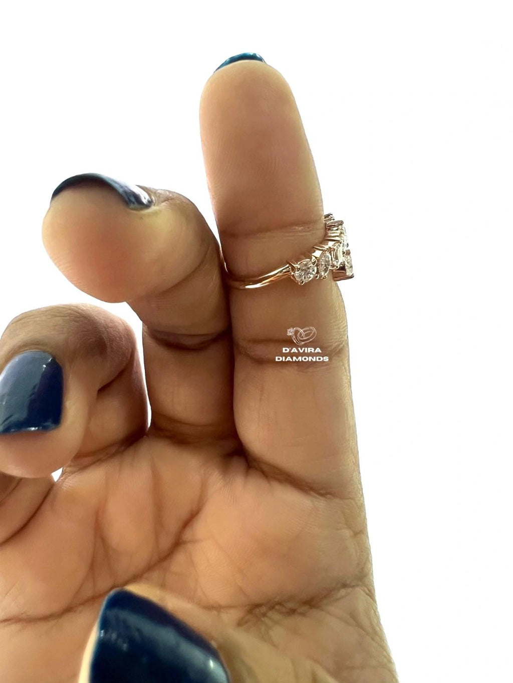 Multi Shape Lab Diamond Bypass Wedding Band