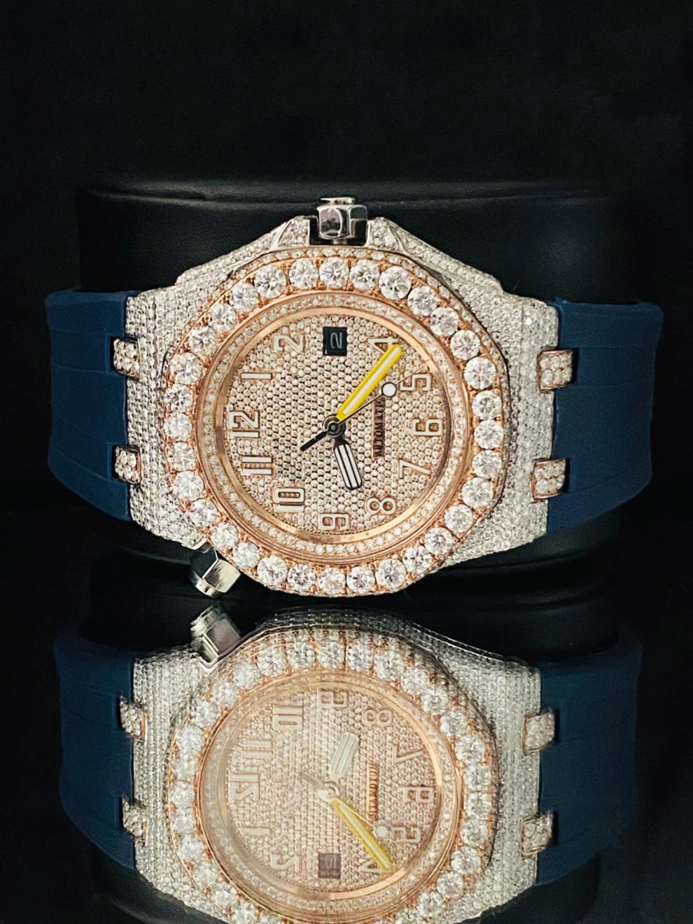 Fully Face Dial Iced Out VVS Moissanite Watch For Men