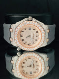 Arabic Number Big Bezel Face Dial Moissanite Watch