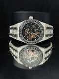 Customized Black Diamond Skeleton Dial Moissanite Watch