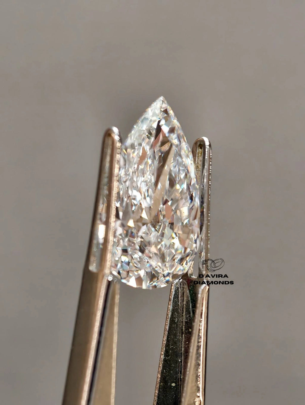 VVS1 D Color Pear Cut Lab Grown Loose Diamond