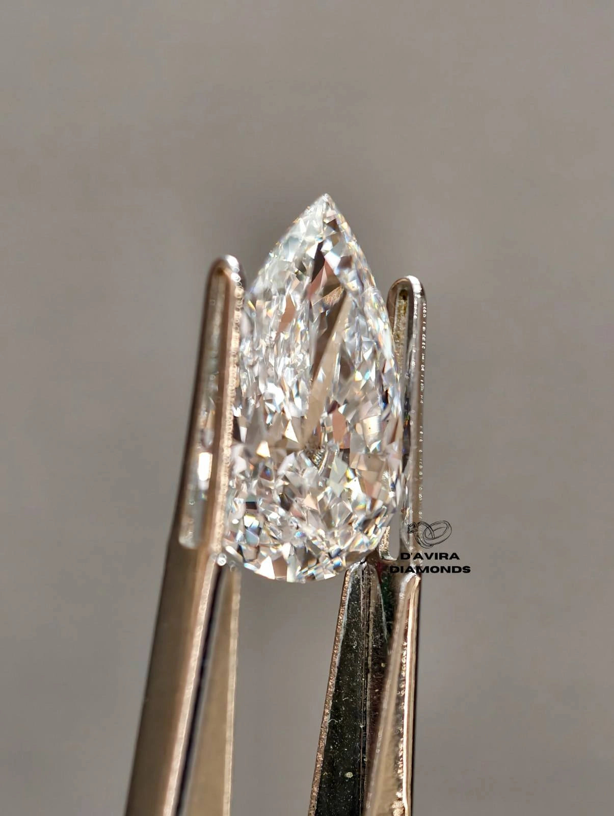 VVS1 D Color Pear Cut Lab Grown Loose Diamond